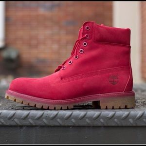 timberland boots red mens